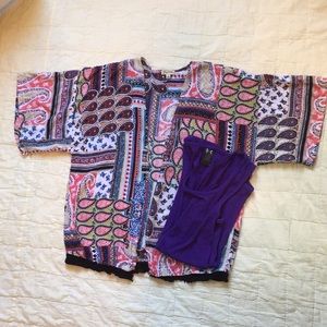 Kimono Jacket and Under Armour Tank Top